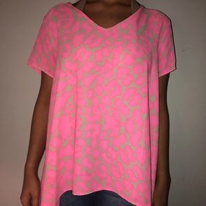 Buddy Love Pink Cheetah High Low Top